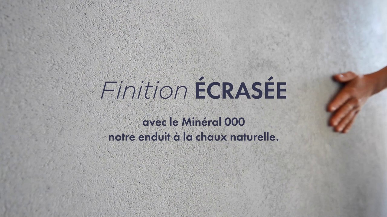 Finition ÉCRASÉE - Enduit à la chaux naturelle Mercadier Minéral 000