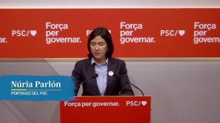Declaraciones de la portavoz del PSC, Núria Parlón, tras las elecciones