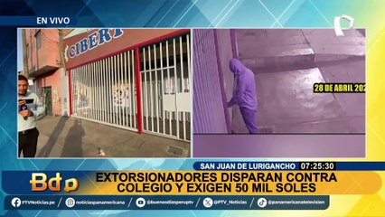 Dos atentados en colegio de SJL: extorsionadores disparan contra fachada tras exigir S/15 mil