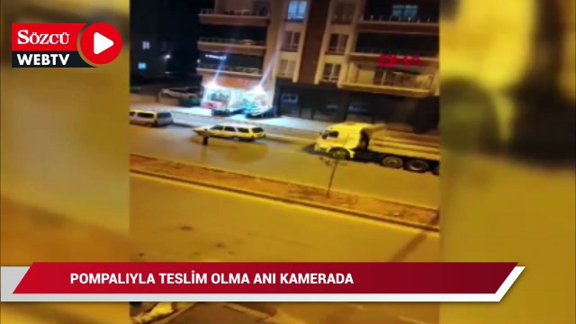 Eşini öldürüp, oğlu ve damadını yaralamıştı; pompalıyla teslim olma anı kamerada