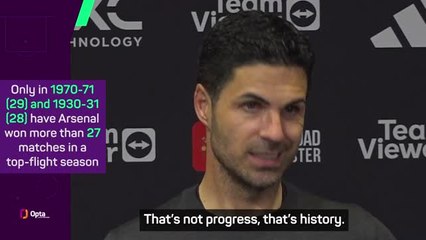 Arsenal making history, not progress - Arteta