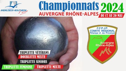 Championnats Auvergne Rhône-Alpes de pétanque 2024 à Andrézieux-Bouthéon avec Boulistenaute