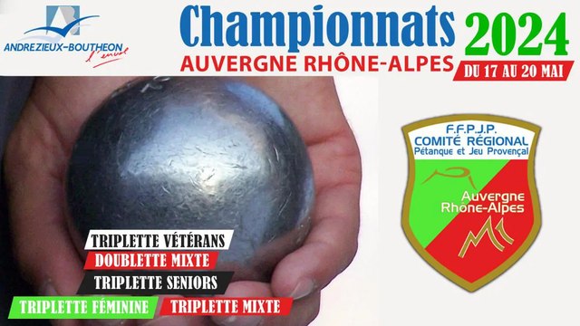 Championnats Auvergne Rhône-Alpes de pétanque 2024 à Andrézieux-Bouthéon avec Boulistenaute