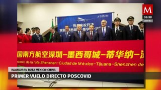 Inauguran primer vuelo directo poscovid entre México y China después de 4 años
