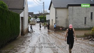 Gembloux: le petit village d'Ernage sous eau et dans la boue