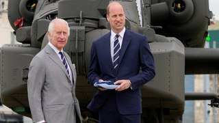 King Charles has praised his son Prince William as a 'very good pilot indeed'