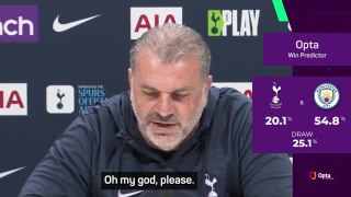 Postecoglou 'doesn't care' if Tottenham fans want Man City to win