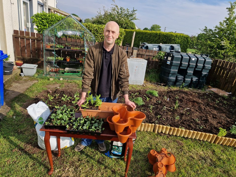 Filling flower stacker pots and window boxes- Gardening With Brendan Week 10