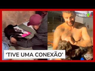 Pedro Scooby adota cachorro resgatado em enchente no RS