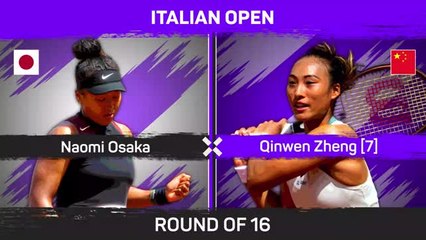 Zheng ousts Osaka to make history in Rome