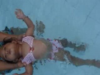 thea's first big pool experience