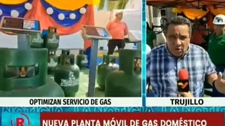 Nueva planta móvil de gas doméstico beneficiará a más de 4 mil familias por día en el edo. Trujillo