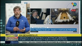 Senado argentino debate la Ley de Bases y el paquete fiscal