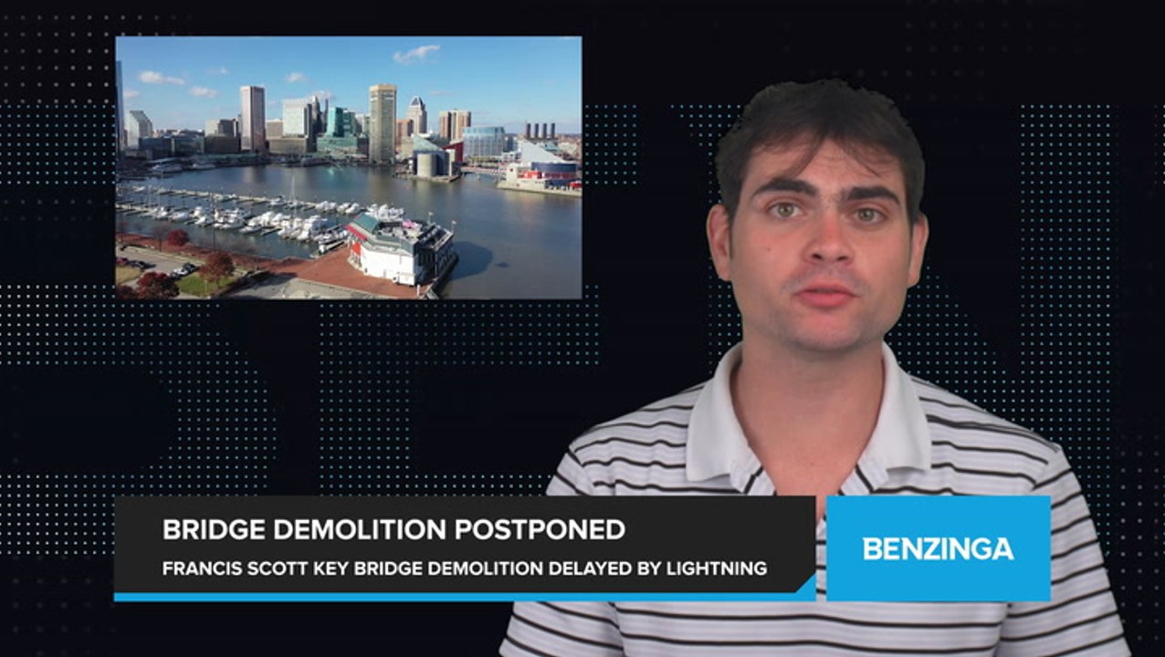 Francis Scott Key Bridge Demolition Postponed Due to Lightning