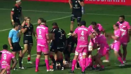 TOP 14 - Essai de Lucas PEYRESBLANQUES (SFP) - Stade Toulousain - Stade Français Paris