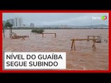 Guaíba volta a ultrapassar marca de 5 metros e ondas são formadas em Porto Alegre