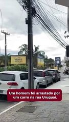 Motorista “joga” carro em cima de homem que batia em mulher
