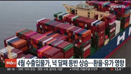 4월 수출입물가, 넉 달째 동반 상승…환율·유가 영향