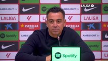 Xavi opina sobre los pitos a Laporta en Montjuic