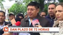 dan plazo de 72 horas