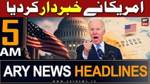 ARY News 5 AM Headlines 14th May 2024 | United States of America Issues Big Warning