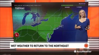 Wet weather returns to the Northeast