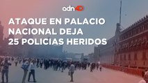 ¡Normalistas lanzan petardos en Palacio Nacional!