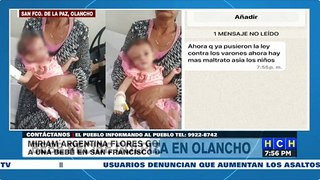 Menor recibe golpiza por parte de su madre en San Francisco de La Paz, Olancho