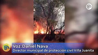Incendio acaba con cientos de hectáreas de pasto seco en Villa Juanita