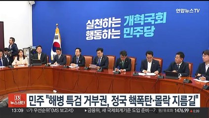 민주 "해병 특검 거부권, 정국 핵폭탄·몰락 지름길"