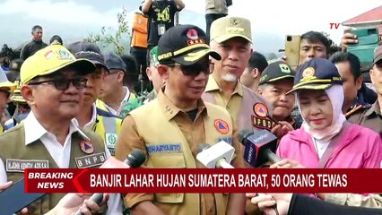 Hari Ini, Kepala BNPB Tinjau Lokasi Terdampak Banjir Lahar Hujan di Sumatera Barat