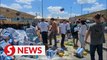 Israeli protesters block Gaza aid convoy, destroy food packages