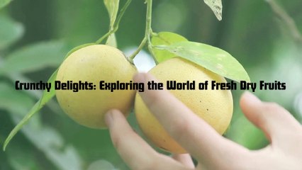 Crunchy Delights Exploring the World of Fresh Dry Fruits