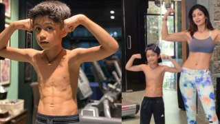 Shilpa Shetty Son Vihaan Kundra 11 Age 6 Pack Abs Viral Post Public Shocking Reaction...