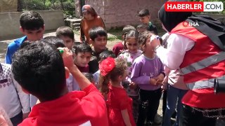 Köy çocukları, Kızılay gönüllüleriyle doyasıya eğlendiler
