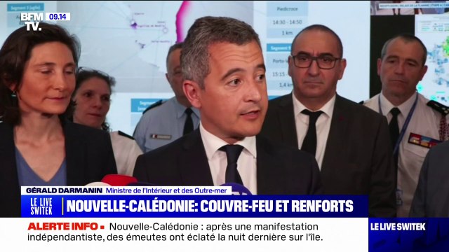 Gérald Darmanin condamne de façon extrêmement forte les violences en Nouvelle-Calédonie