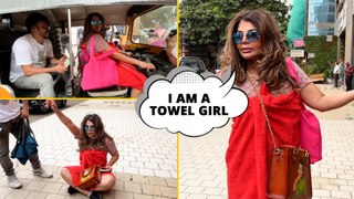 Towel Girl Rakhi Sawant's Madness On The Street With Paps