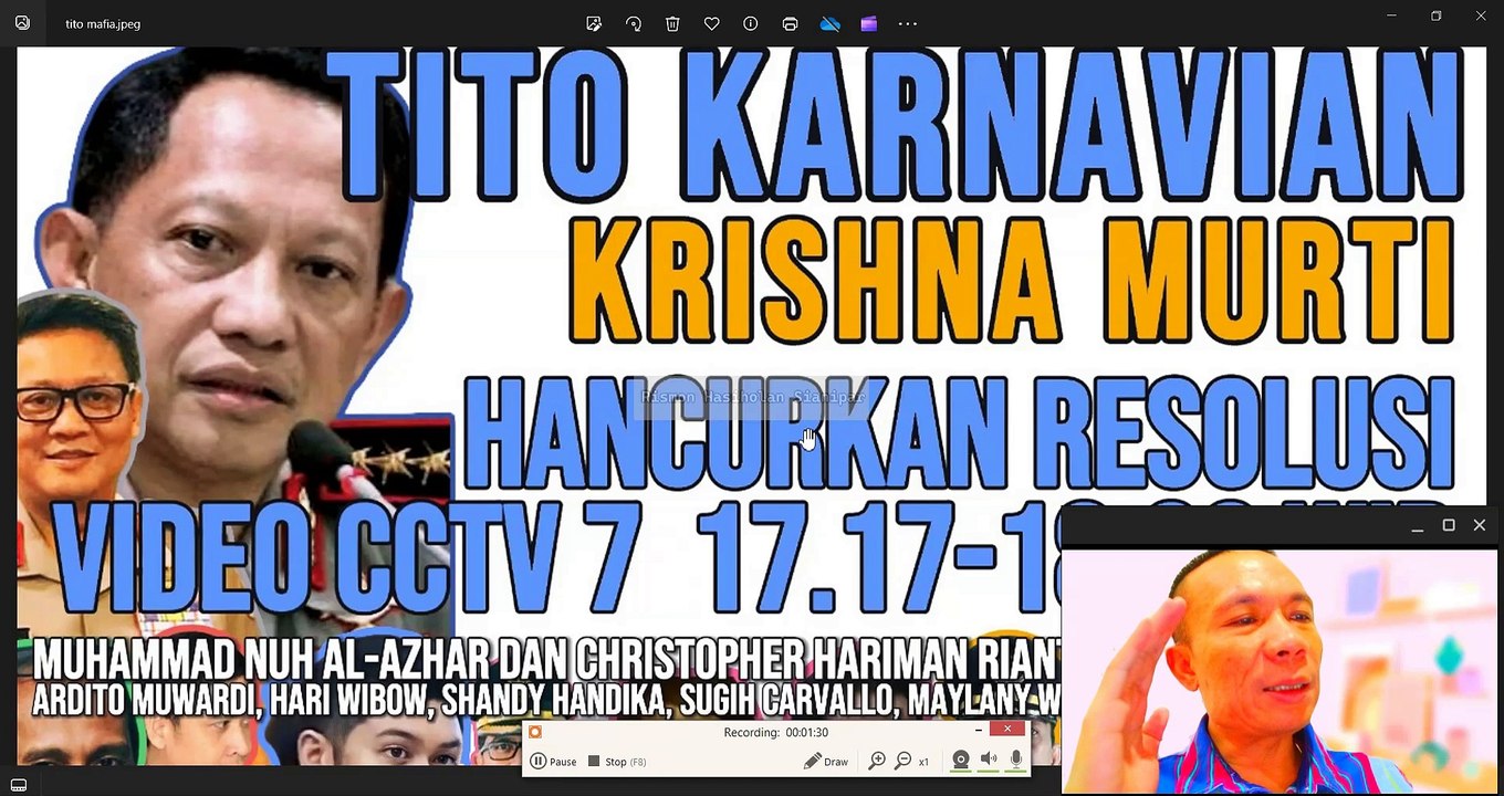 MAFIA REKAYASA HUKUM TITO KARNAVIAN DAN KRISHNA MURTI: TUMBALKAN JESSICA WONGSO DGN VIDEO REKAYASA