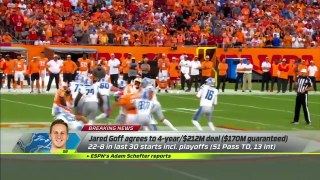 Jared Goff signs 4-yr extension with the Lions $170M guaranteed