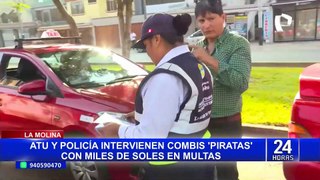 La Molina: ATU y PNP intervienen a combis 'piratas' con miles de soles en multas
