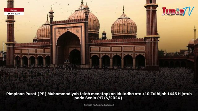 Muhammadiyah Tetapkan Idul Adha 1445 Hijriah Jatuh pada Senin 17 Juni 2024