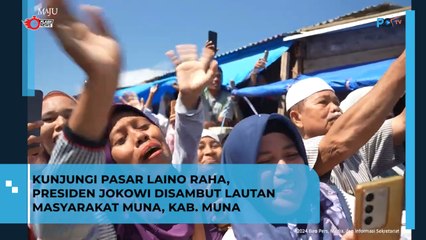 Kunjungi Pasar Laino Raha, Presiden Jokowi Disambut Lautan Masyarakat Muna