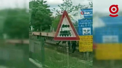 Kaçan vagon liman kapılarını patlattı: O anlar kamerada