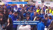 Los trabajadores rumanos protestan contra un 