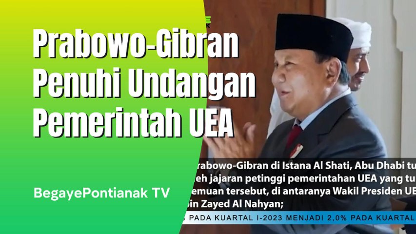 Prabowo Bersama Gibran Penuhi Undangan Pemerintahan UEA