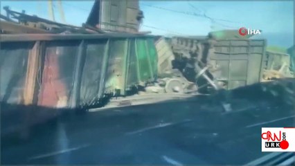 Rusya’da yük treni raydan çıktı