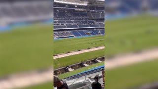 Así luce el césped del Bernabéu tras los últimos conciertos