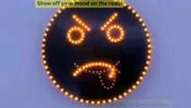 Show off your mood on the road! Car LED Fun Expression Light Smiley Face Lights With Remote