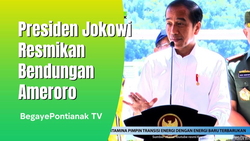 Gerak Cepat Presiden Jokowi Resmikan Bendungan Ameroro