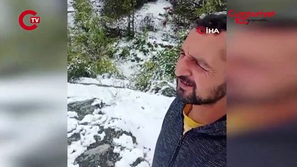Çorum'da mayıs ayında kar sürprizi!